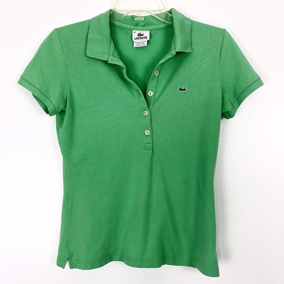 Lacoste Tops - Lacoste | Green Slim Fit Classic Polo